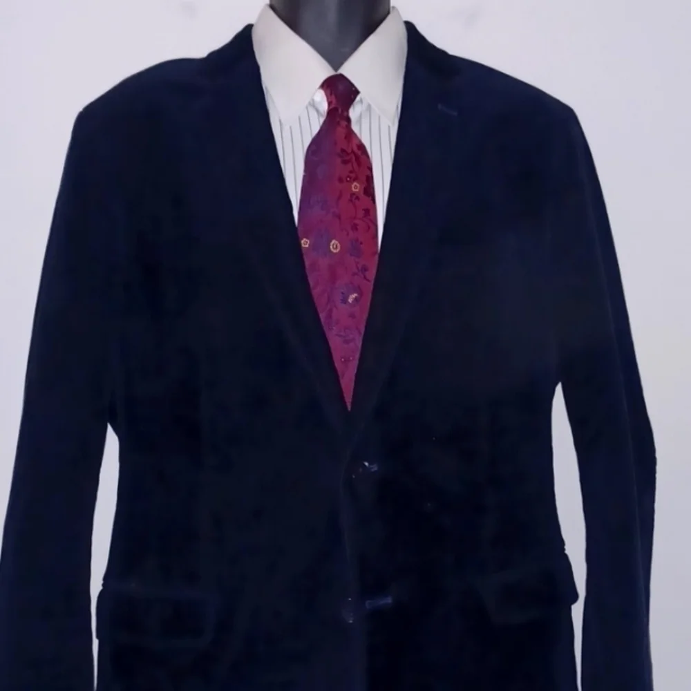 XMI PLATINUM Burgundy, Blue & Yellow Floral Silk Necktie